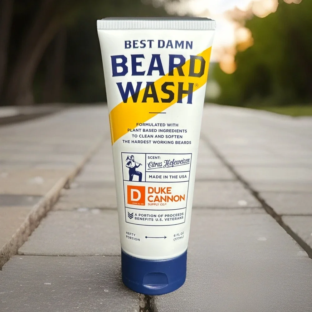 Duke Cannon Beard Wash 6 oz & Beard & Face Lotion 3.2 oz - Citrus Hefeweizen